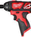 12-Volt Cordless One Quarter Inch Hex Screwdriver, M12 Lithium-Ion Power Tool, Tool Only, Compact, Lightweight, High Torque For Quick Driving