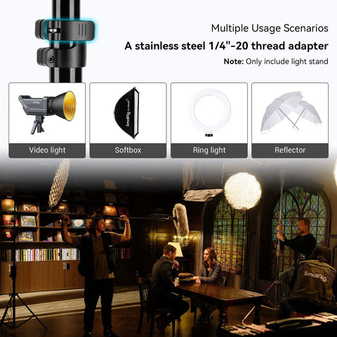 Dope Air Cushioned Aluminum Light Stand Extends To 110 Inches, 9.2 Ft For Softboxes, Video Lights, Ring Lights Setup