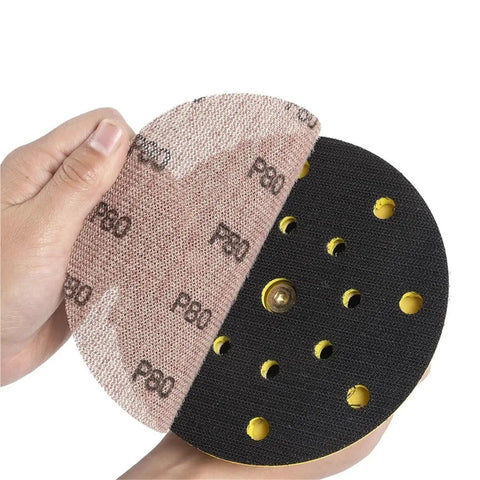 Grab These 50 Piece 6 Inch Mesh Sanding Discs With Hook And Loop Back For Metal Drywall Work Super Smooth Wet Or Dry Grind Finish Power Tool Accessory Essential Grit 80 To 800, showing P80 grit sand disc close-up.