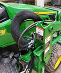 Hydraulic Electric Diverter Valve Kit For John Deere 1023E 1025R 1026R With H120 Or 120R Loader connected for grapple function