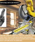 Dust Collection Adapter For 12 Inch Sliding Miter Saws With Vacuum Hose Connector Upgraded Dust Port Thickened Rubber Baffle
