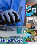 Person using Air Skin Ultra Thin Cut Resistant Work Gloves With Sick Grip For Fishing Gardening And Yard Projects Lightweight Touchscreen Ready 3D Comfort Fit For Men And Women Extreme Protection You Can Feel in electronics and gardening.
