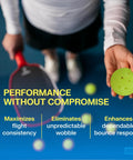 Person holding Hardcourt Pickleball Balls with Storage Tube USAP Approved for Tournament Play Durable Indoor Outdoor Balls