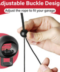 Two Piece Red Tennis Ball Garage Parking Aids Driveway Vehicle Stopper Markers Dead Nuts Reliable Spotting Setup Bumper Shield No Sweat Outdoor Car Accessories, adjustable buckle design for easy rope fitting.