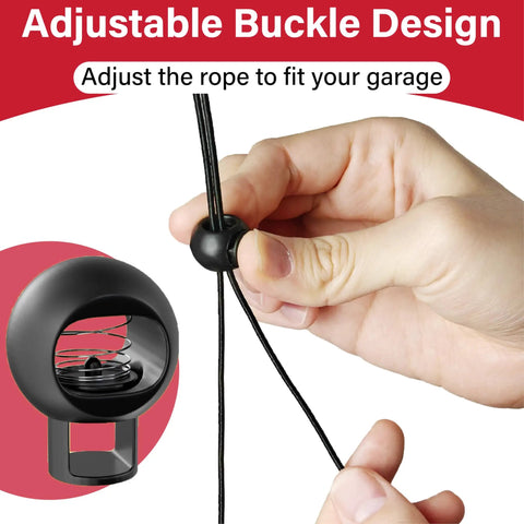 Two Piece Red Tennis Ball Garage Parking Aids Driveway Vehicle Stopper Markers Dead Nuts Reliable Spotting Setup Bumper Shield No Sweat Outdoor Car Accessories, adjustable buckle design for easy rope fitting.