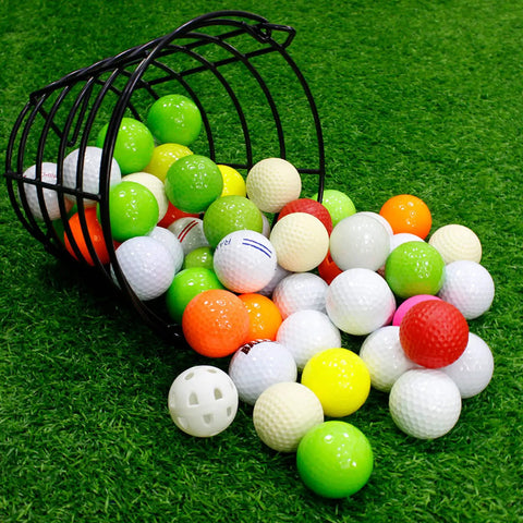 Metal Golf Ball Range Basket With Handle Holds 50 Balls For Driving Range Practice Easy Transport And Quick Ball Collection