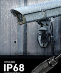 Security camera with 3 Pack Outdoor Junction Box Kit With 3 Pin Connectors, IP68 Waterproof Electrical Box in rainy weather