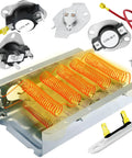 NED4655EW1 Dryer Heating Element Replacement For Whirlpool Maytag Kenmore Amana with connectors and screws