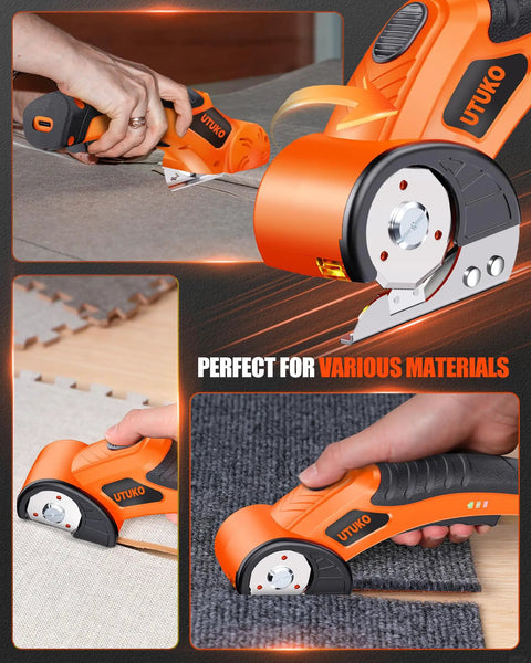 Cordless Cardboard Cutter With 800 RPM Brushless Motor cutting thick carpet
