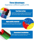 Premium Soft Wall Corner Protectors And Table Edge Guards No Sweat Peel And Stick Baby Proof Corner Shields in colorful PVC material, showcasing installation benefits.