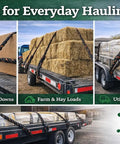 Heavy Duty Truck Rope For Cargo Securement And Tie Downs With Twisted 3 Strand Polypropylene securing hay and boxes on trailers