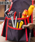 Hella Tight 4 Piece Forstner Bit Extension Shaft Extends Deep Hole Drilling Depth By Over Five Inches in tool apron with various tools.