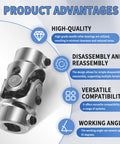 Three Quarter DD To Three Quarter DD Steering Shaft Universal U Joint Coupling In Chrome Steel Powder Coated with advantages