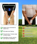 Image showing hands using Retractable Golf Swing Trainer With Arm Band Instant Swing Feedback Rhythm Mastery Grip Posture Corrector