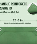Heavy Duty 5x7 Canvas Tarp In Green 12 Oz Durable Tarpaulin With Rustproof Grommets Weather Resistant detail view