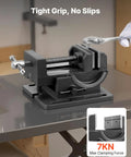 Tilting Woodworking Vise With 4.25 Inch Jaw 0To90 Degree Tilt Beefy Cast Iron Bench Vise For Benchtops Or Drill Presses Portable Workbench Vice With Anti Slip Jaws And 7kN Clamping Power Black on workbench