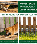 No Dig Garden Fence Panels For Outdoor Yard, 30 Rustproof Metal Barriers protecting against dogs digging into the lawn