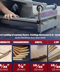 Ultra-Lite 9 Inch Flooring Cutter For Vinyl Plank, LVP, Laminate, Engineered Hardwood And Siding in use