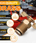 1/4 NPT Brass Air Compressor Drain Valve With Hand Turn Handle Moisture Drain Petcock Rust Resistant And Durable Valve Replacement