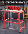 Beefy Heavy Duty Tool Stand for Planer, Drill Press, Saws and Grinders, 700 Lb Capacity displayed in workshop setting
