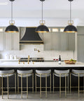 Matte Black Farmhouse Pendant Light 2 Pack Adjustable Height over Kitchen Island