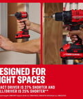 Compact Brushless Cordless Drill And Impact Driver Combo Kit Featuring Dual Amp Batteries And Rapid Charger Pro Grade High Torque Power Tools for tight spaces.