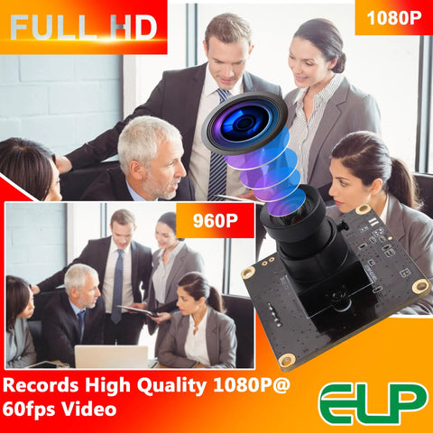 Dope 1080P USB2.0 Camera Module With 100 Degree Wide Angle No Distortion Lens shown in a business meeting setting
