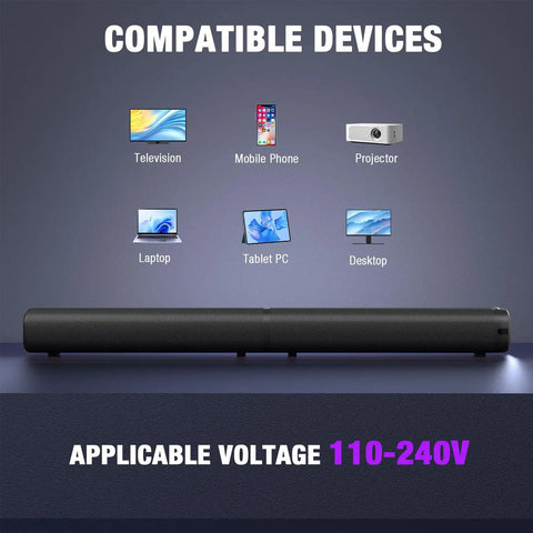 Powerful 100W Sound Bar You Can Split Into Two Towers For Real Movie Night With Bluetooth 5.3 ARC Optical And AUX Detachable