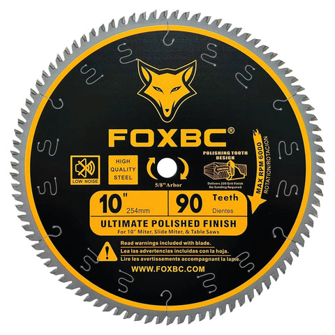 10 Inch Wood Saw Blade With 90 Teeth For Ultra Smooth Cuts And Polished Finish 0.087 Inch Kerf 5/8 Inch Arbor ASFG