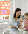 Mother and daughter cooking with Blank Recipe Book For Writing Your Own Dishes Spiral Notebook With 79 Blank Pages DIY Kitchen Journal