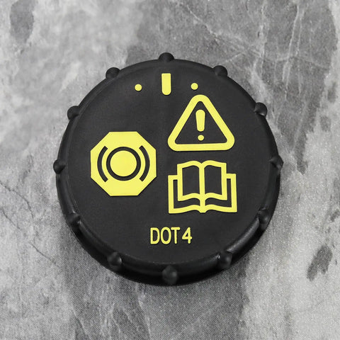Brake Fluid Reservoir Cap and Anti Spill Cover for Ford Focus, Mondeo, C-Max, and S-Max, OE 1831528 BV612162AB, top view