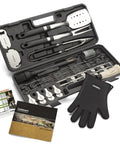 36 Piece Grill Tool Set With Spatula Fork Tongs Basting Brush Replacement Brush Heads Heat Resistant Glove 6 Stainless Steel Skewers