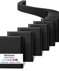 Black Bubble Mailers 8.5x12 Inches Pack Of 40 Padded Envelopes stacked, showcasing textured surface and size label