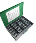Heavy Duty Self Locking Threaded Insert Kit Standard Wall Fractional Sizing Coarse Fine Combo Threads 119 Pieces in organized metal case.
