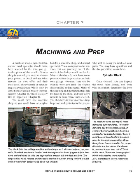 4.0L Inline Six Engine Rebuild And Modification Guide With Illustrated Step By Step How To For DIY Gearheads And Off Road Fans With Practical Diagrams And Tips For Beginners And Pros Alike chapter 7 machining and prep page