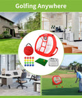 Portable Indoor Golf Chipping Net With Hitting Mat For Backyard Practice, pop-up setup and accessories for indoor and outdoor use