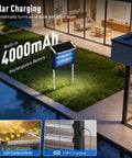 Beast Outdoor Mosquito Zapper With 4500V Electric Grid And USB C Rechargeable Battery LED Insect Killer installed in backyard