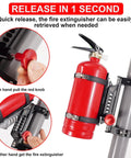 Quick Release Fire Extinguisher Mount Bracket For Offroad Jeeps And Utvs Secures 1-10 Lb Extinguishers On Roof Racks At High Speeds