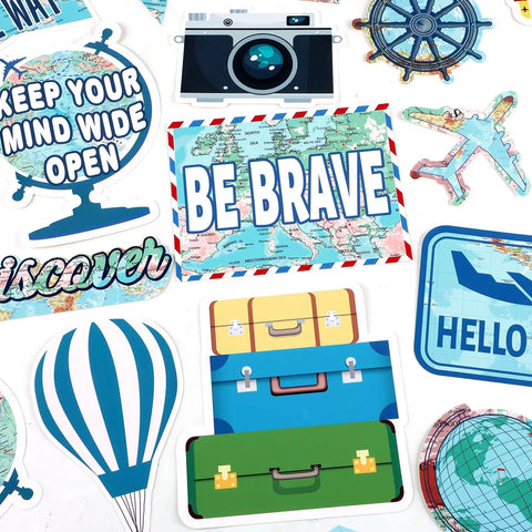 Travel The Map Bulletin Board Set For Classroom Decor With World Map Borders Adventure Cutouts Motivational Banners