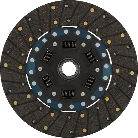 Rock Solid 10-1/2 Inch Clutch Disc With 26 Spline 1-1/8 Inch Hub features organic lining and springs for flathead engines.