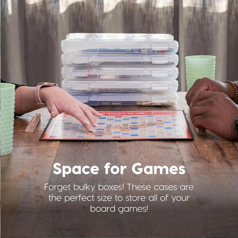 Dead Easy 10 Pack Clear Board Game Storage Crates No Sweat Desk Organization Slim Bpa Free Craft Supply Bins Made Right Here In Usa Pretty Sweet Deal