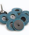 30 Piece 2 Inch Mini Flap Discs With 1 Quarter Inch Shank Holder Heavy Duty Zirconia High Density 80 Grit For Metal Grinding On Angle Die Grinders Quick Change Fit Up To 12 000 To 14 000 RPM