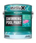 Can of Waterborne Semi Gloss Acrylic Pool Paint Ocean Blue 1 Gallon DIY Friendly For Fresh Or Saltwater Pools Quick Drying