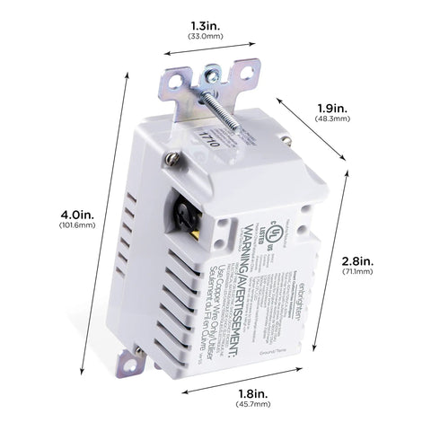 Back view of Z Wave Smart Receptacle Outlet With Alexa And Google Assistant Support One Always On Outlet And One Controlled Outlet