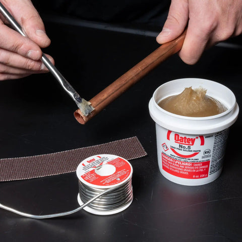Flux With Brush Amber For Copper Plumbing Soldering Petrolatum Based Lead Free Solder Paste Flux Cleans And Fluxes Copper Piping