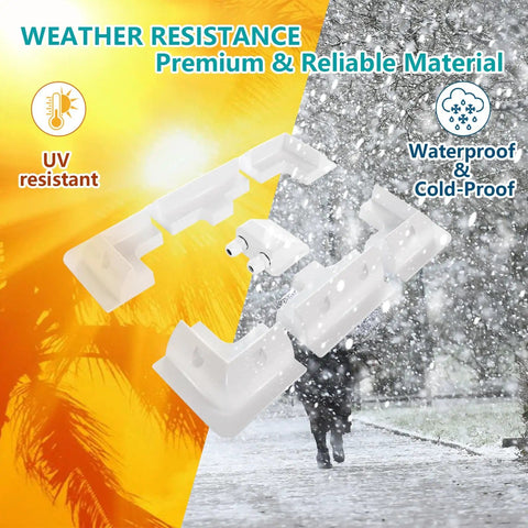 Easy Install No Drill RV Solar Panel Roof Mount Kit, 7 Piece White Brackets, premium weather-resistant material