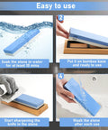 Step-by-step guide for using Quad Sided Whetstone Knife Sharpening Kit With 400 1000 And 3000 8000 Grits Wet Stone Sharpener
