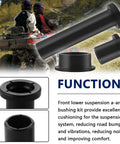 Suspension A Arm Bushing Kit For Polaris Sportsman ATV 28 Piece Upgrade Fits 1996 To 2018 Models 335 400 450 500 570 800 ETX replacement bushings, black rubber bushings shown close-up
