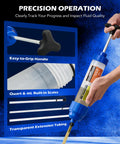 Oil Extractor Pump 350mL Syringe with 3 Hoses for Easy Car Fluid Changes showing easy-grip handle, scales, and extension tubing