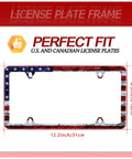 American Flag License Plate Frame Stainless Steel Holder With Screws Patriotic Style For Cars Trucks SUVs Durable Auto Part Decoration